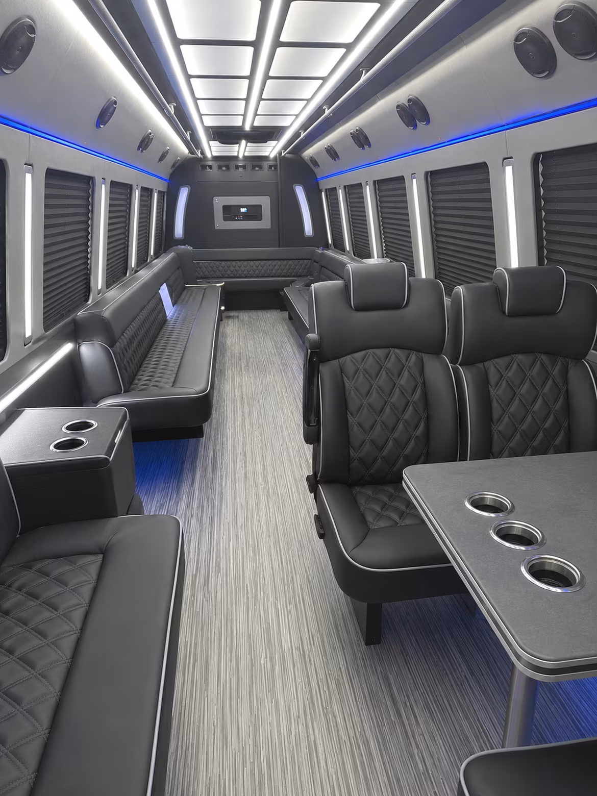 boca raton 25 passenger party bus inside