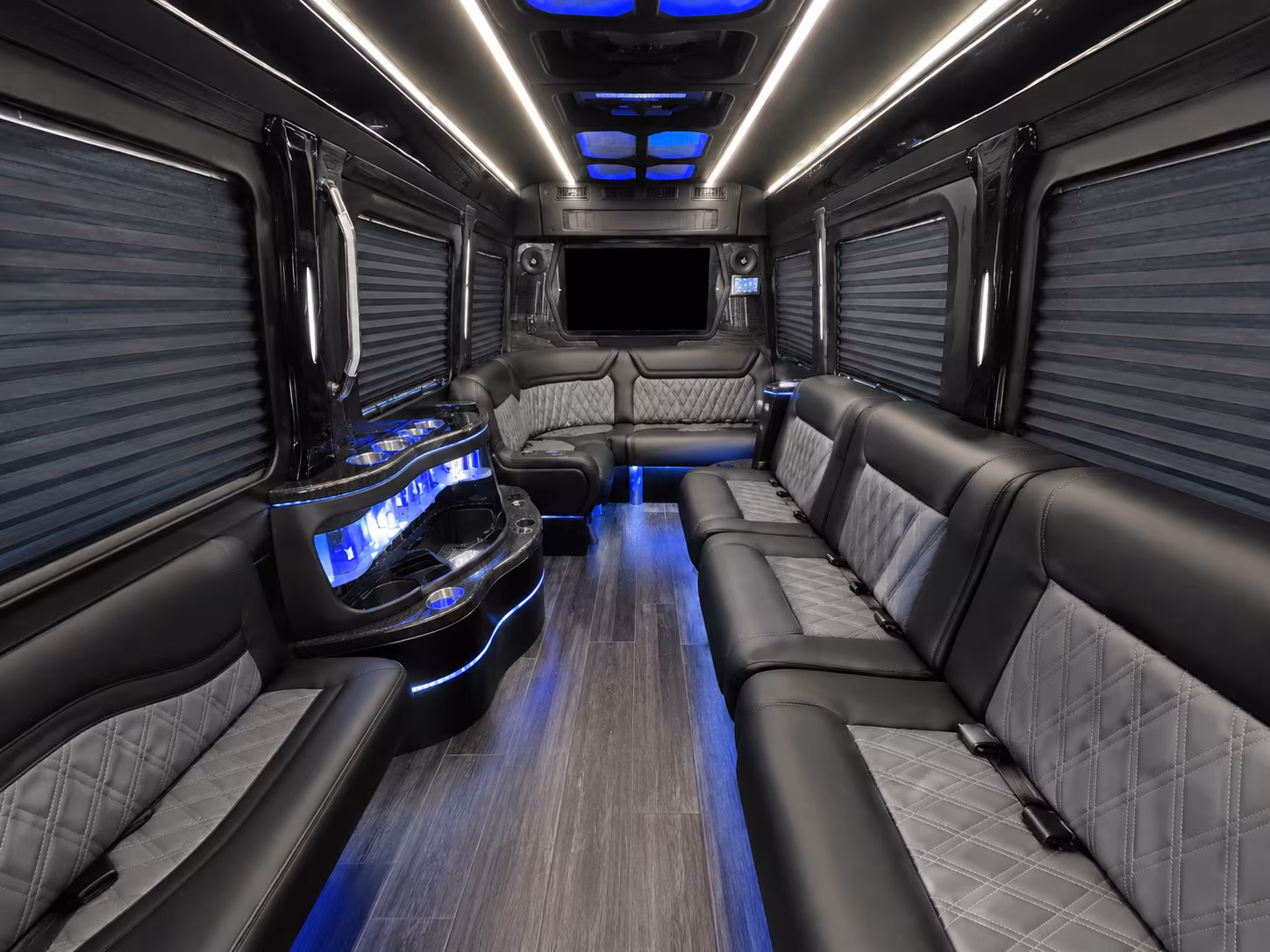 boca raton 50 passenger party bus interior