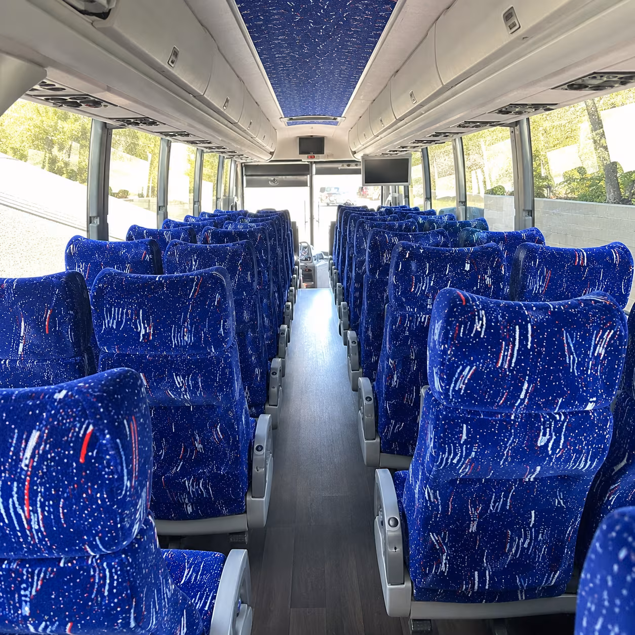 boca raton charter bus interior